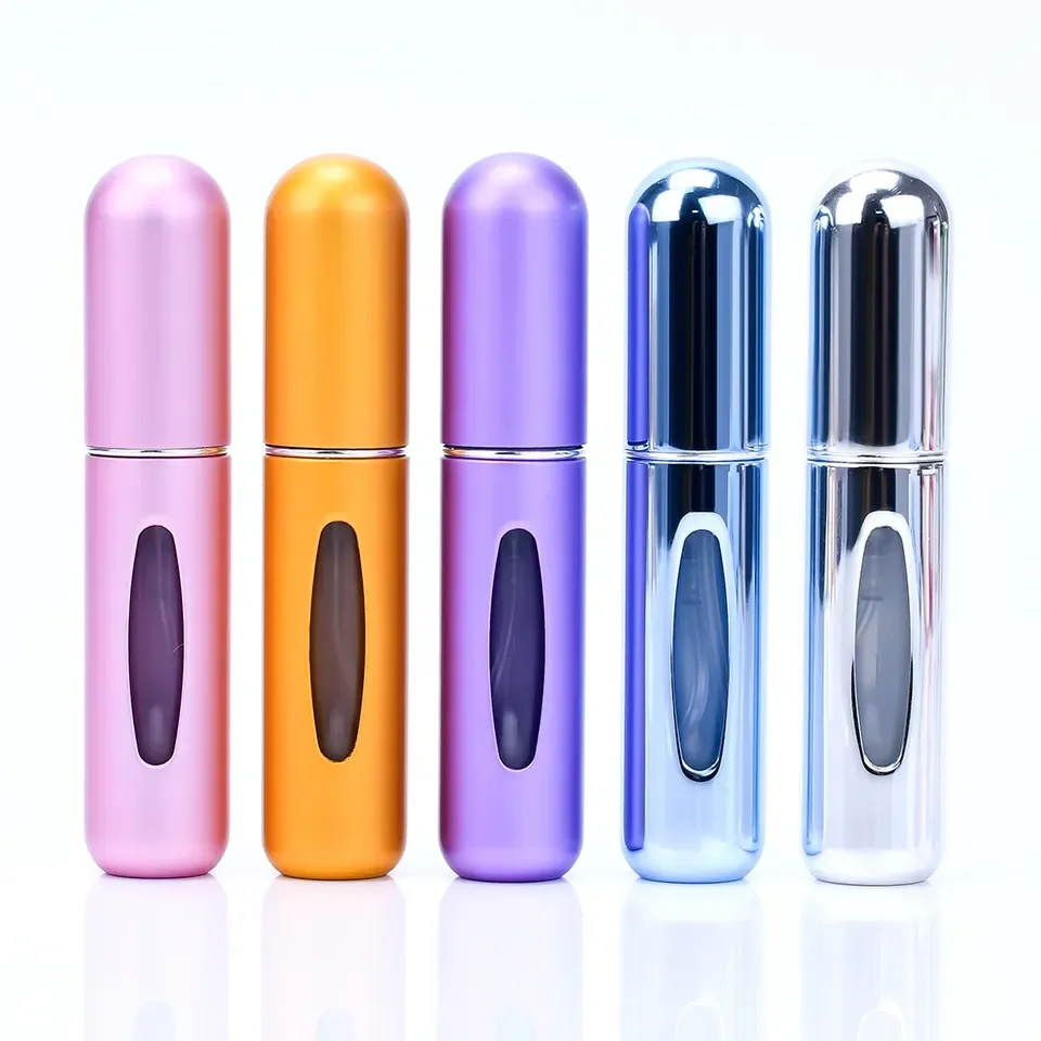 Aluminium bottle 5ml 8ml 10ml 15ml 20ml atomizer mist perfume bottle pocket travel mini refillable perfume bottle