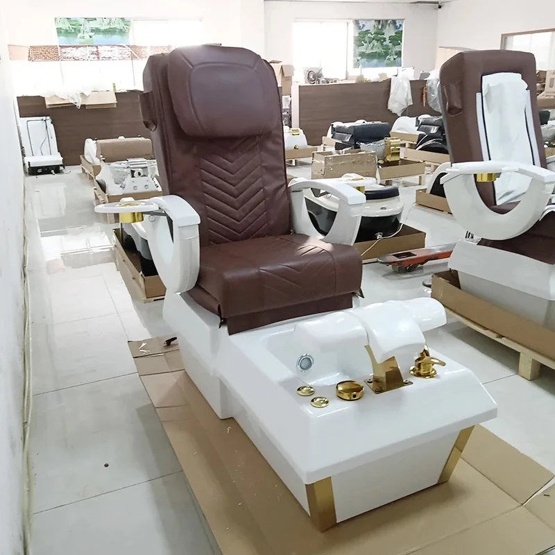 FengSheng Luxury Nail Salon Equipment Pedicure Manicure Chair Foot Spa Massage Chairs for Sale