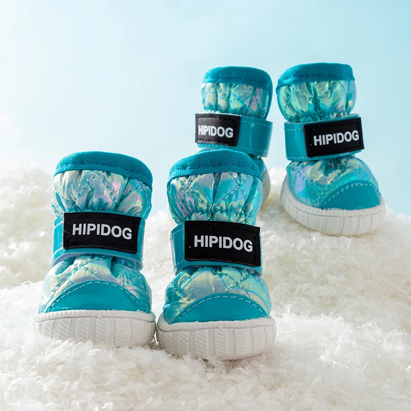 Dog shoes winter cotton shoes keep pets warm out of dirty teddy bear small dogs waterproof foot protection off