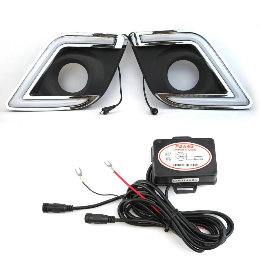 Turn Signal fog lamp led Daytime Running Lights DRL  For Toyota REVO Hilux VIGO 2015 2016