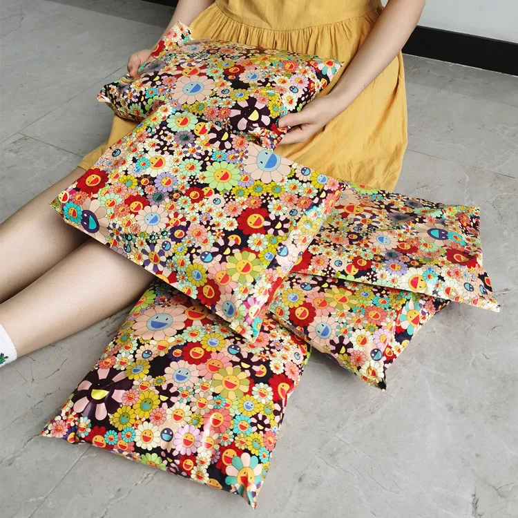 Gold Shipping Packaging Mailers Gold Poly Mailer Bags Courier Postage Plastic Delivery Package ECO 60 Microns Waterproof Pattern