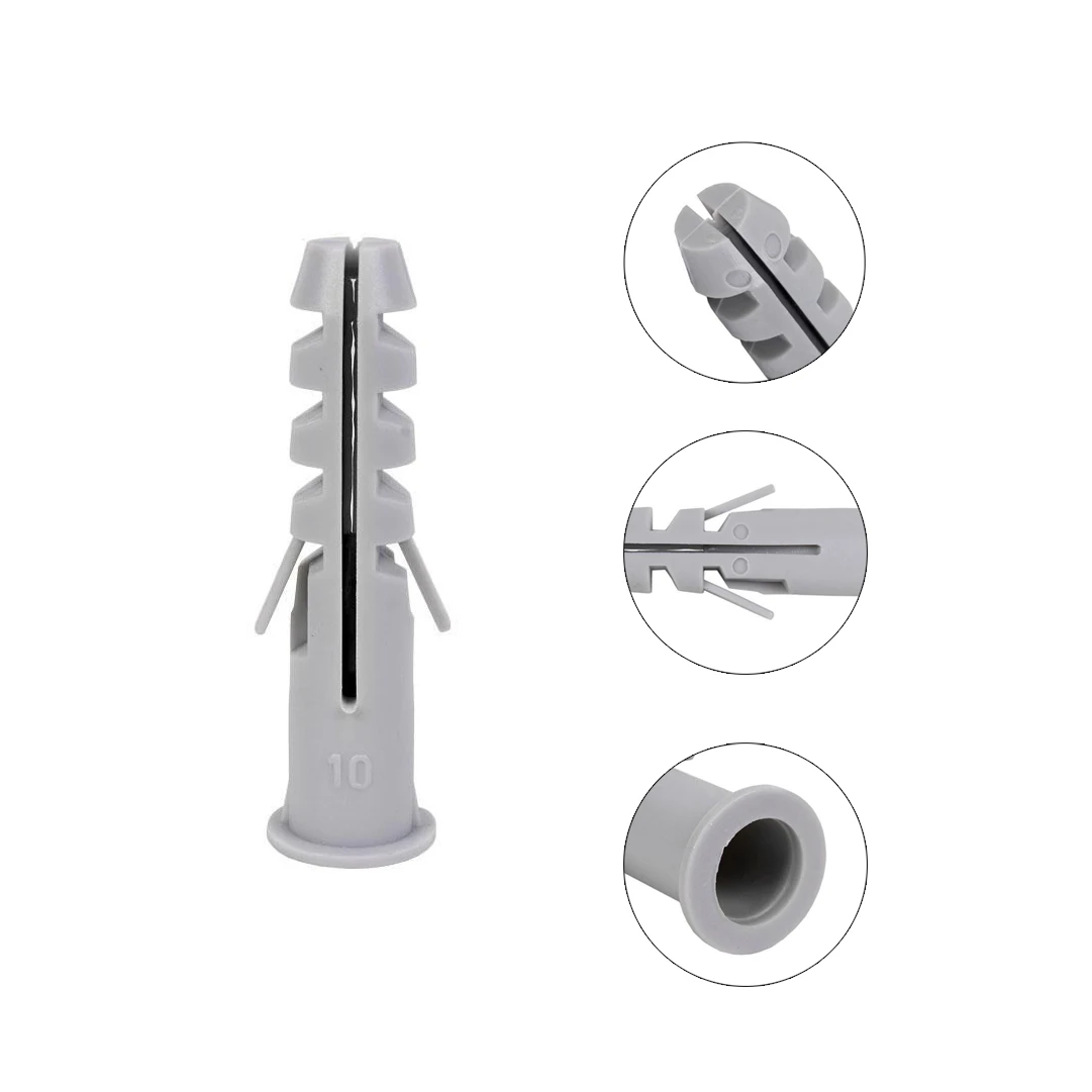 UNIVERSAL WALL RAWL PLUGS PLASTIC EXPANDABLE PLUGS 5 6 7 8 10 12mm MULTIPLE QTYS