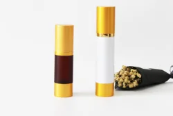 cosmetic golden 15ml 30ml 50ml airless bottle with spray pump supplier