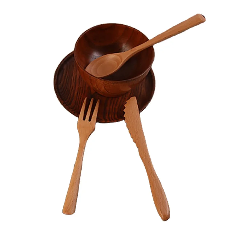 
Measuring spoon new beech bamboo spoon set and portable bamboo tableware and disposable spoon set 