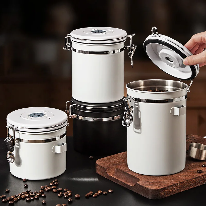 INS Style Large Capacity Coffee Jar Luxury Custom Logo Custom Design Coffe Bean Jar For Gift