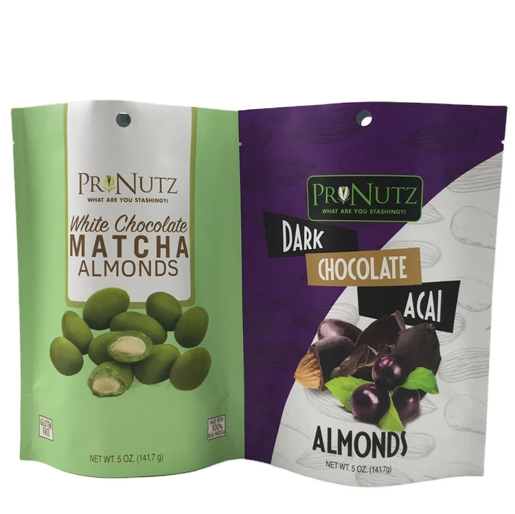 Custom Resealable Zipper Lock Stand up Pouch Coffee Snack Kraft Paper Tea Bag Packaging Bag for Food