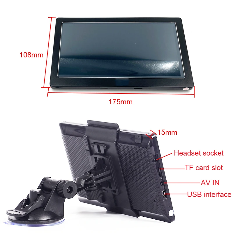 Portable Truck Van Car Driving gps navigation 7 Inch 8GB 256M Capacitive Touchscreen camping car gps navigator Europe map sat