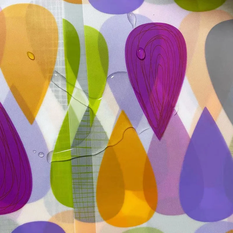 2022 hot sold customized logo printed PEVA shower curtains used in bathroom