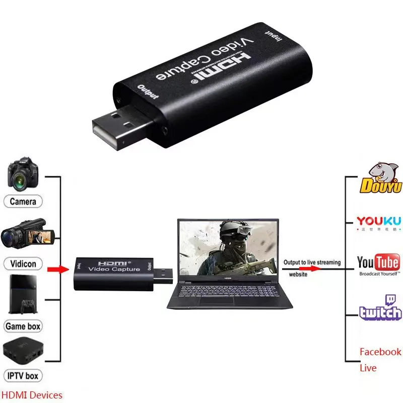 Прямая поставка с завода высокое качество захват видео USB в HDMI 60 Гц 1080p кадров секунду прямая трансляция 3 0 2 4K