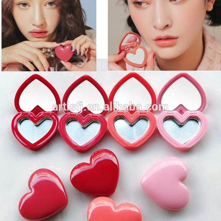 
Colorful 1.5g mini Lip stick container ,Pressed heart shape palette powder case pressed 