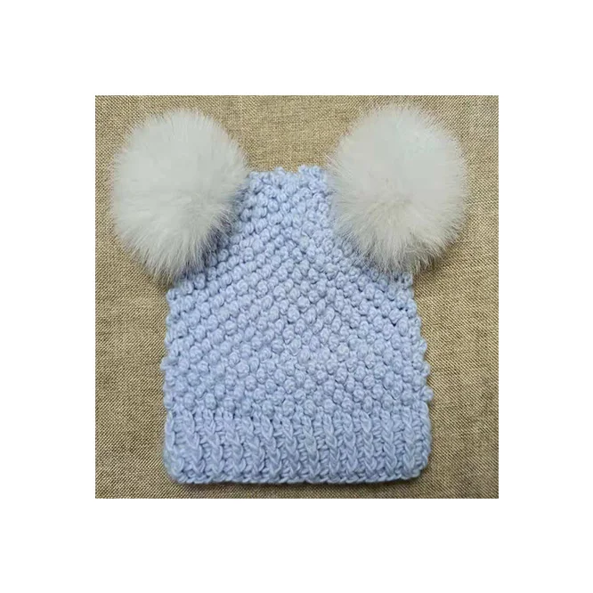 Factory Supply Attractive Price Soft Winter Pom Pom Cute Hat For Kids
