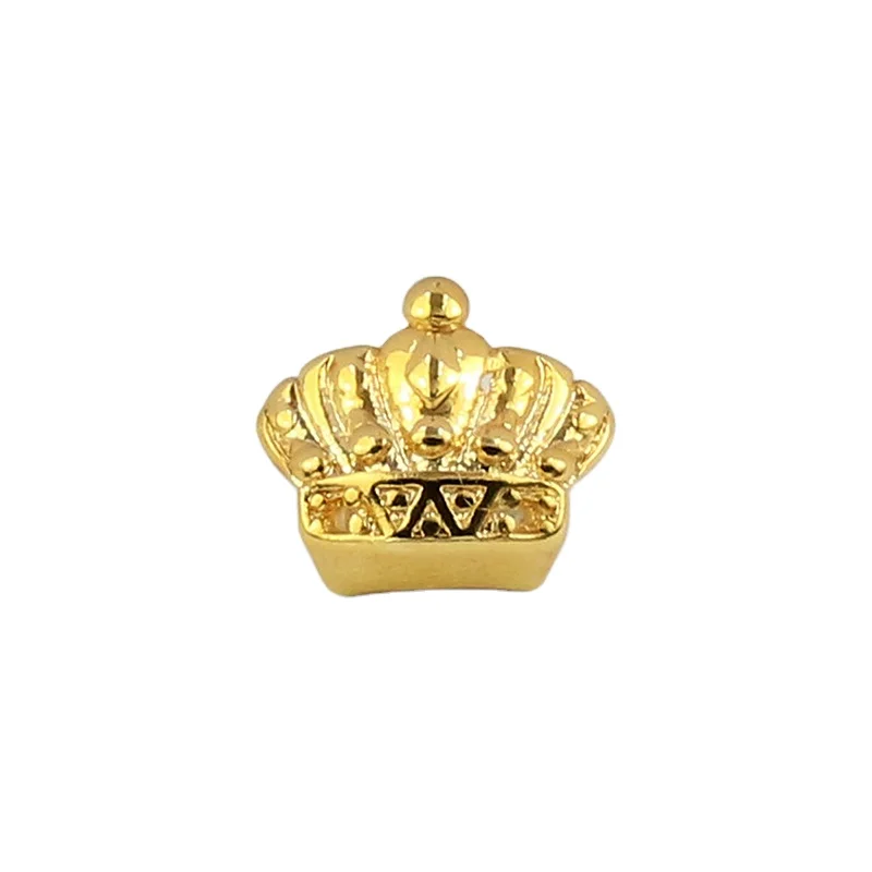 New Hip Hop Crown Single Grillz Teeth High Quality Gold Plated Gold Grillz for Men Halloween Rapper Accessories Jewelry