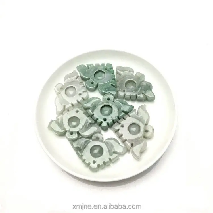 Certified Jadeite Type a Myanmar Jade  Angel Sun Flower Lucky Rat Jade Pendant Pendant Jade Handicraft Factory Wholesale