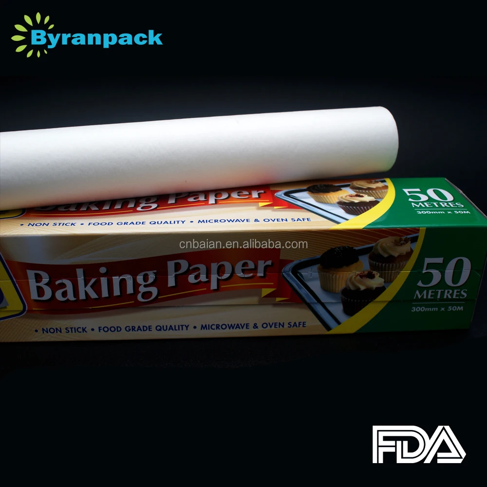 Food grade siliconized paper custom logo printed baking paper roll burger wrapping wax paper