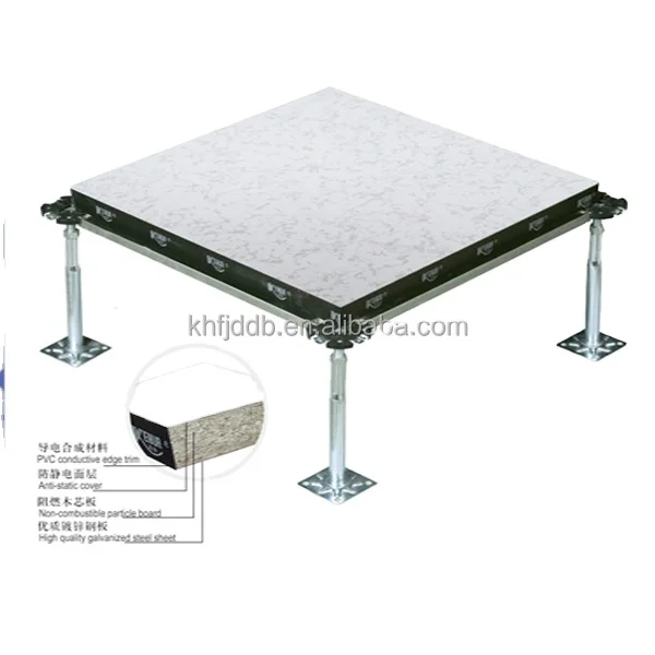 kehua pvc hpl anti-static laminated raised flooring of 600x600x3 for data center