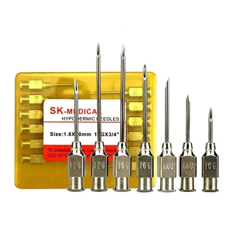 Wholesale Stainless Steel Needle Veterinary Injection Needle Reusable Chicken Farm Luer Lock Veterinary Syringe Needle