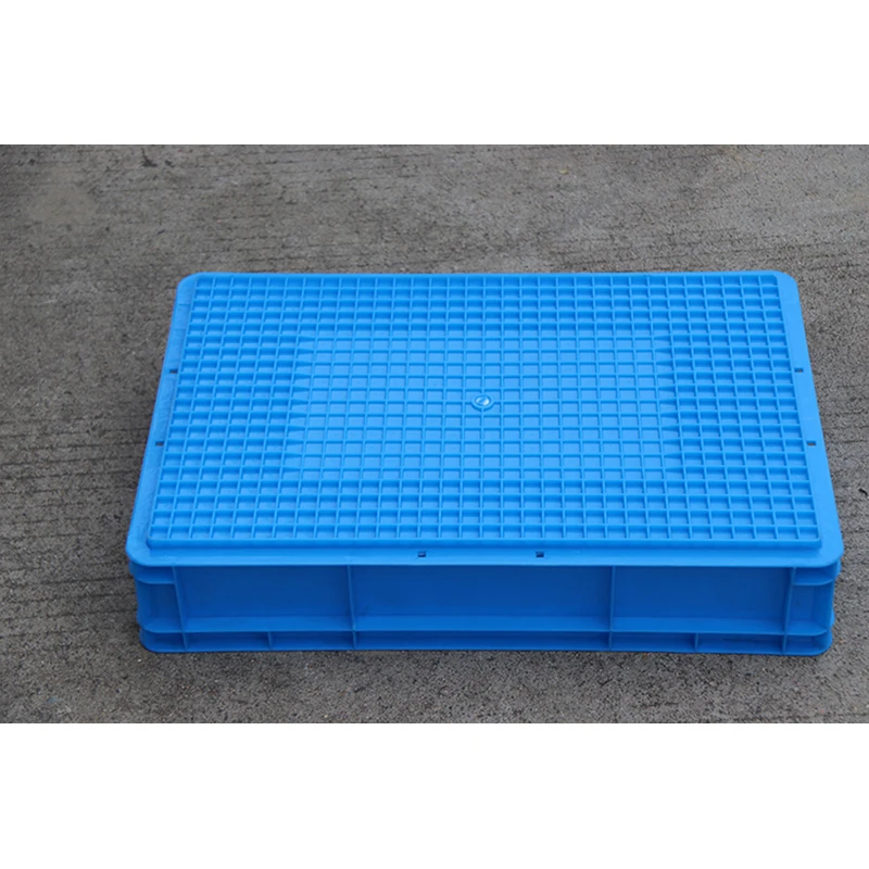 LK EU4611 Heavy Duty Foldable Collapsible Perforated Plastic Crate Solid Box Folding Container for Storage