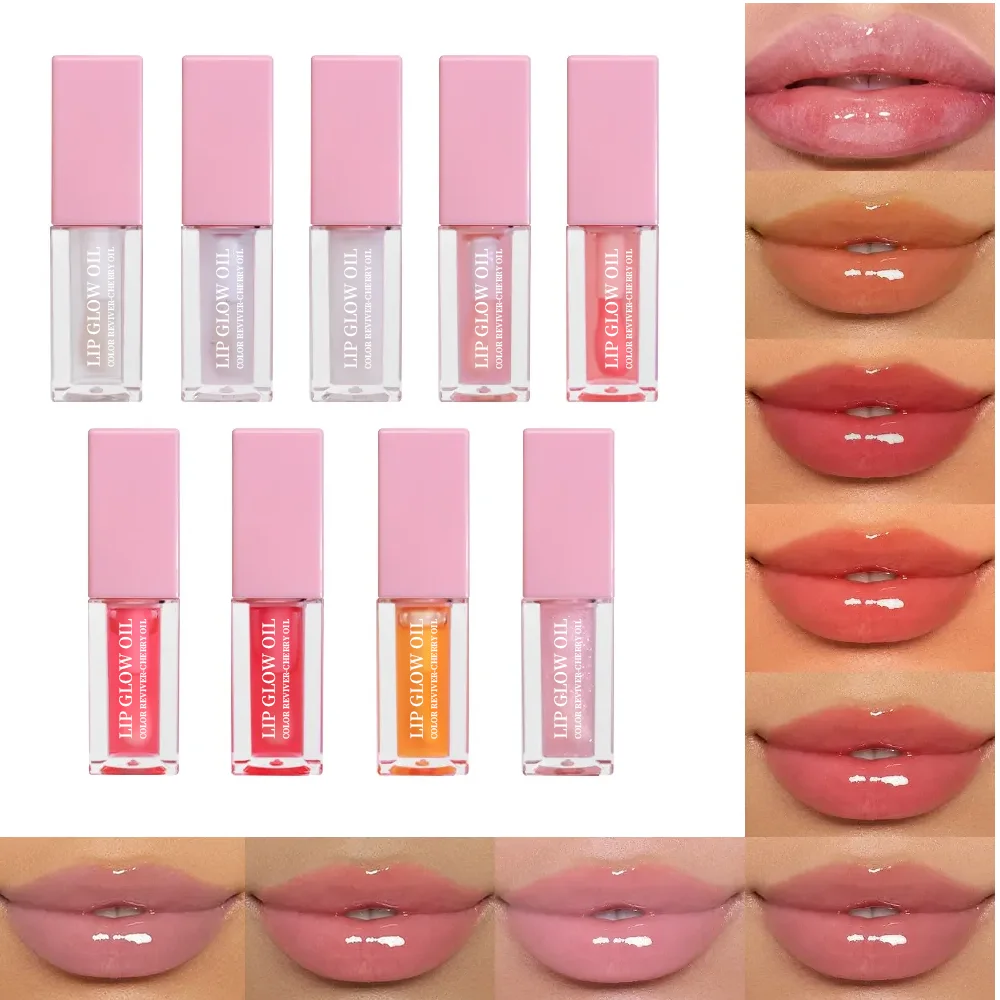 OEM customized lip oil wholesale with custom logo flavored cute waterproof lip moisturizing gloss oil