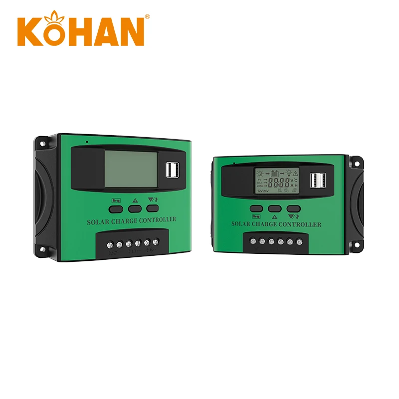 60A 50A 40A 30A MPPT контроллер солнечного заряда двойной USB ЖК-дисплей 12V 24V 48V
