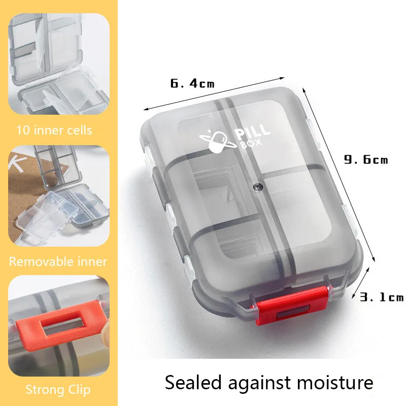 2024 Trending Portable Travel Pill Box Weekly Medicine Organizer Mini Pill Storage Container Box Eco-friendly Pill Storage Cases