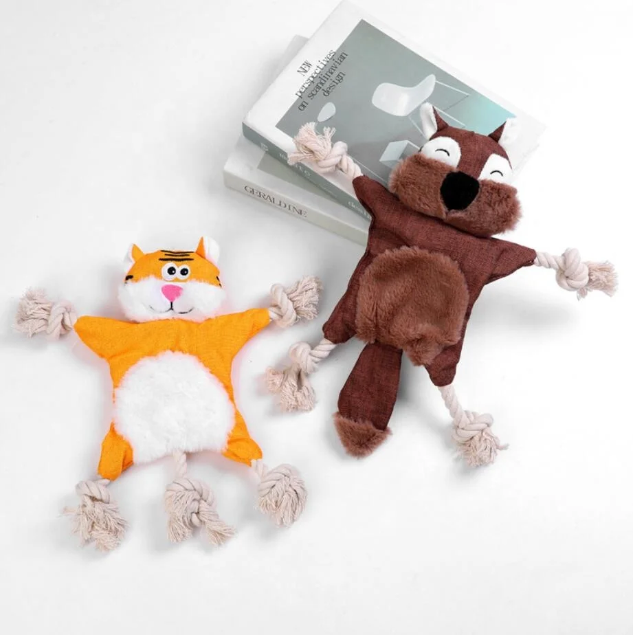 Cute Monkey Animals Squeaky Dog Toys Filled With Sound Paper Stuffed Plush Soft Squeaky Dog Toys