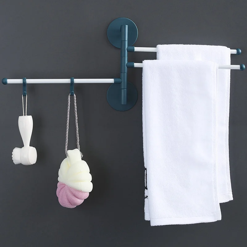 Wholesale bathroom wall mounted towel rail foldable rotating towel racks