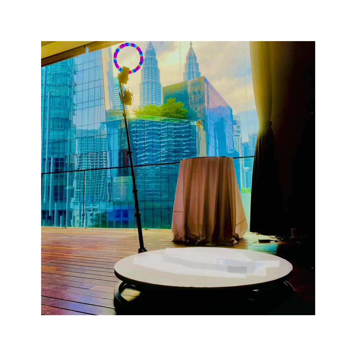 Automatic Rotating 3D Adjustable Rotating Round 360 Degree Party Video Camera Photo Booth Platform 360 Photo Booth On Sale
