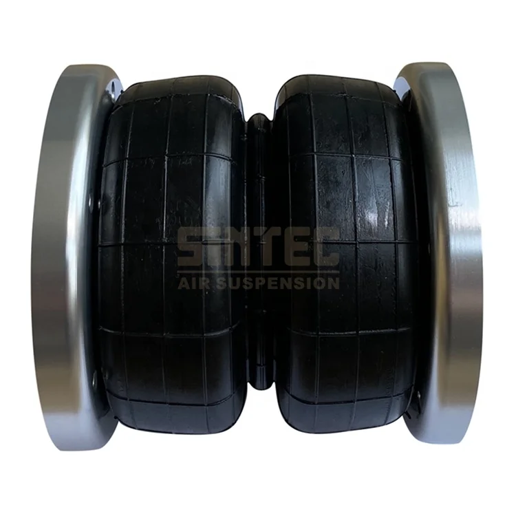 2S2300F Double Convoluted ATV Rubber Air Suspension Car Parts Ride Lift Bag Bellow Spring With Aluminium Flange