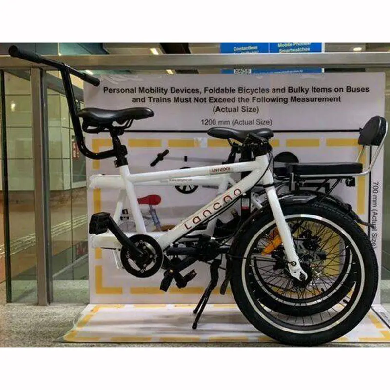 20 Inch 3 Person Fashion Folding Bike Factory Direct Sightseeing Bicycle Double Adult Tandem Bike