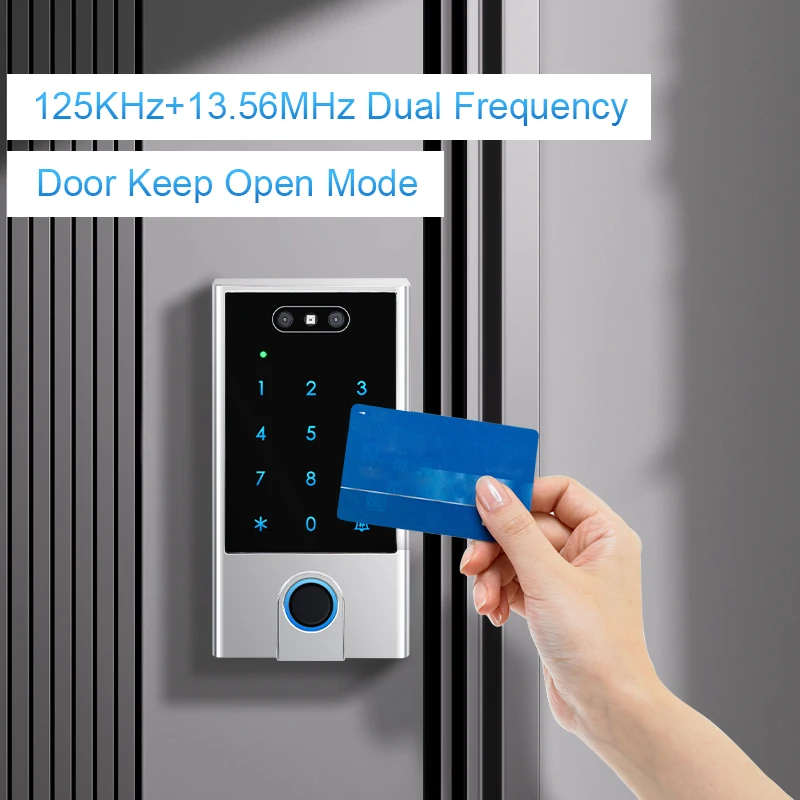 Secukey VF5 Smart Tuya Wifi biometric attendance access control em+mifare card facial recognition door access control system