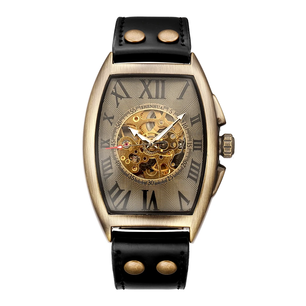 Shenhua Skeleton Watch 9268 Luxury Brand Fashion Mens Automatic Mechanical Watch