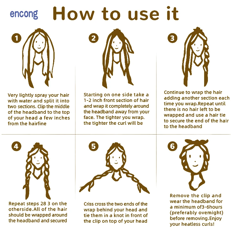 Hair Curling Ribbon Curling Roller Headband Portable Magic No Heat Portable Hair Curler Silk Sleeping Heatless Hair Curler