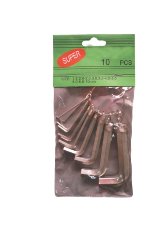 10pcs Reliable Supplier Hex Socket Wrench, Flat Head Hex Key Set