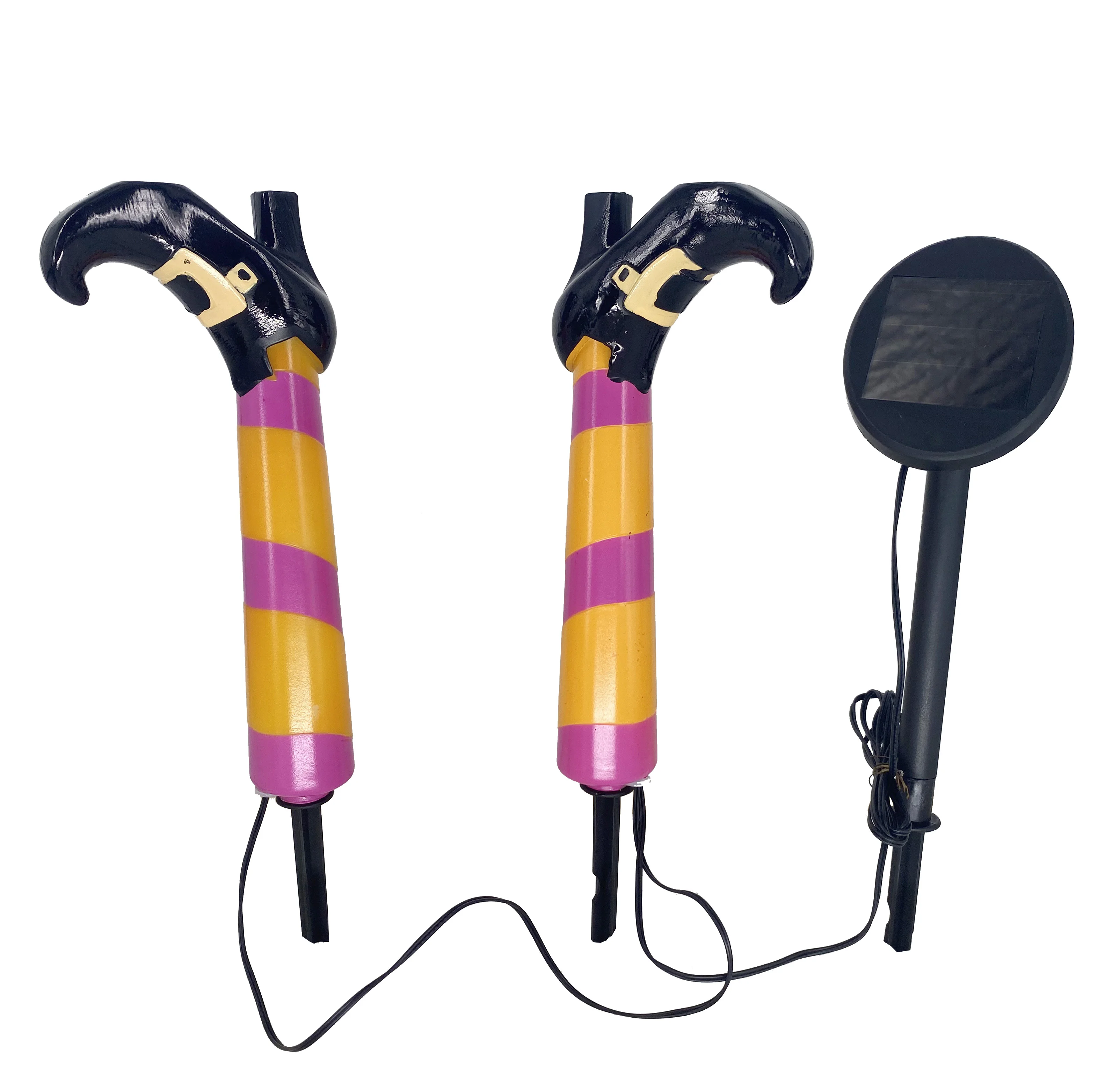 Аккумуляторная батарея Хэллоуин ножки ведьмы солнечный свет садовые украшения на открытом воздухе