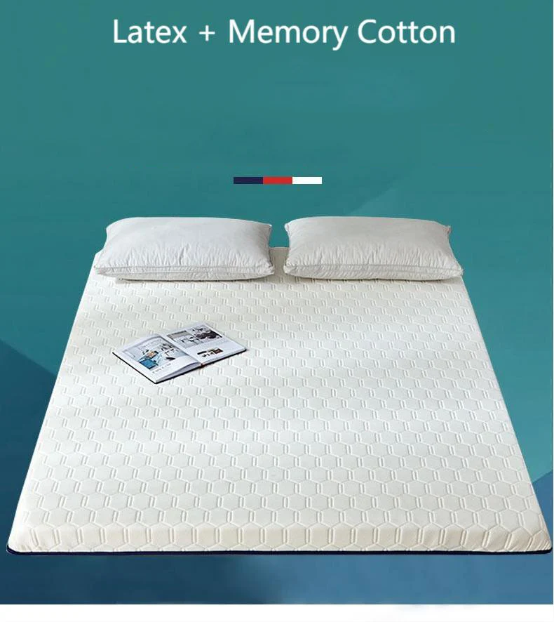 Wholesales folding rolled up king queen size healthy high sleep quality latex bed mattress in a box dormitory student tatami mat