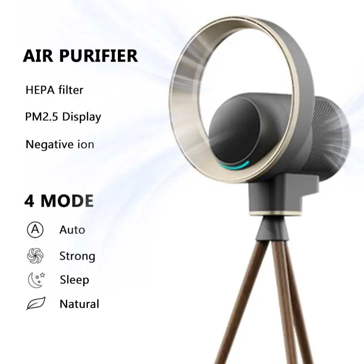 Etl Natural Air Standing Fan Tower Fan Air Purifier Bladeless Fan