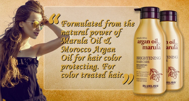 Newly design hair care treatment shampoo brightening hair care shampoo marual oil infused Private label