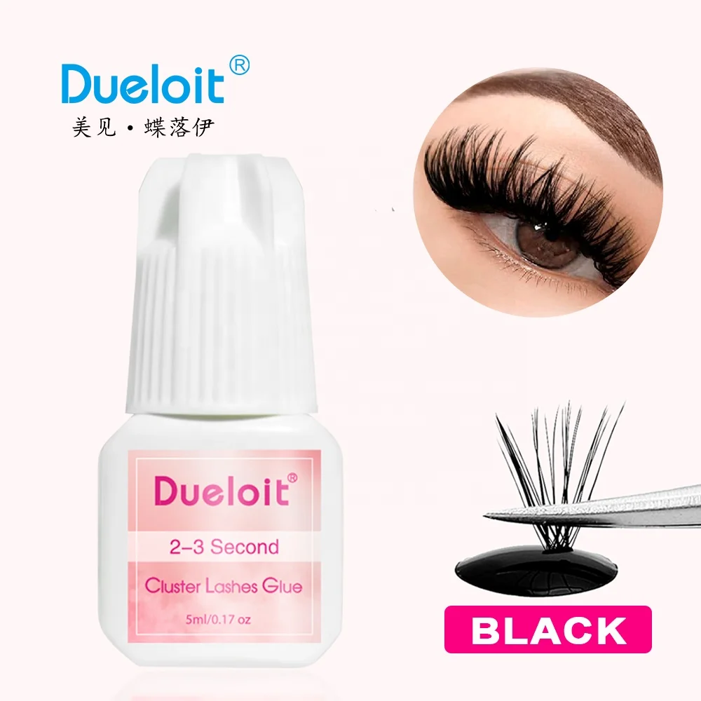 home use diy false clusters lash glue 5ml black non toxic individual lash glue for cluster eyelash