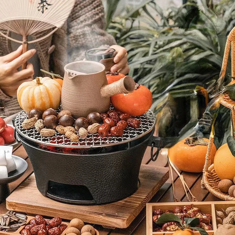 Stainless Steel camping Grill Automatic Rotate BBQ Grills