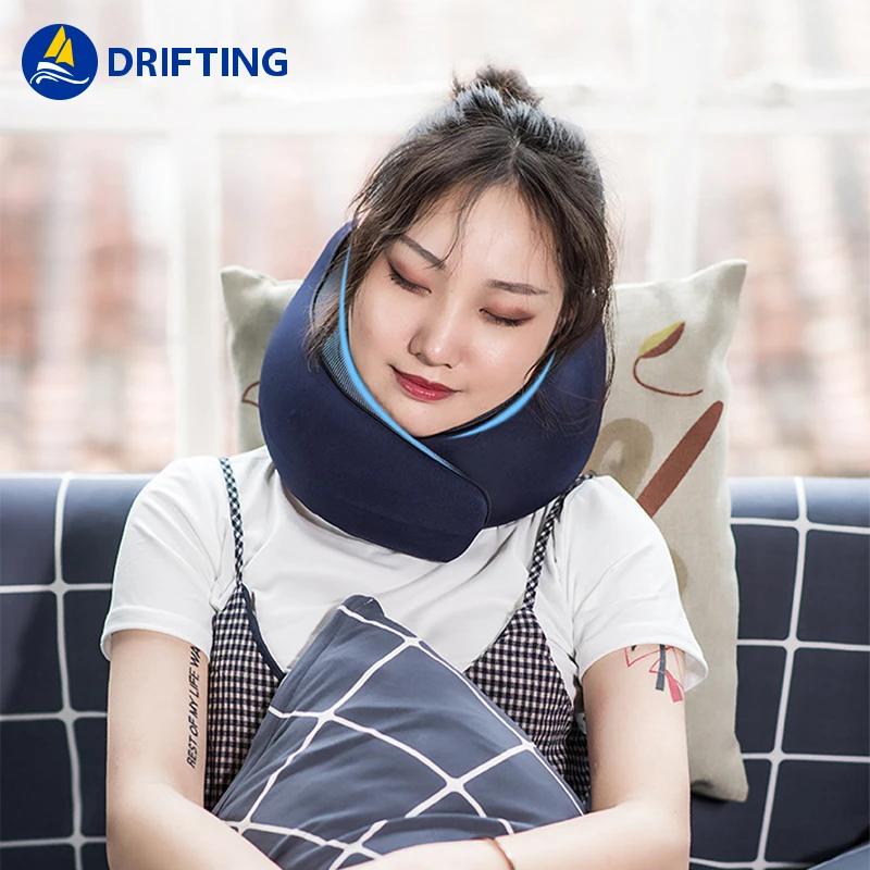 
Magnetic adjustment buckle Portable travel aircraft U-shaped slow rebound Memory foam Travel neck pillow 
