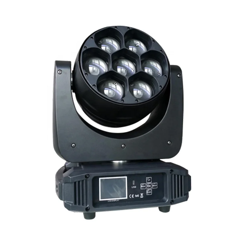 Nebula 7X40W LED RGBW Zoom wash Pixel Control DMX Stage Moving Head Light