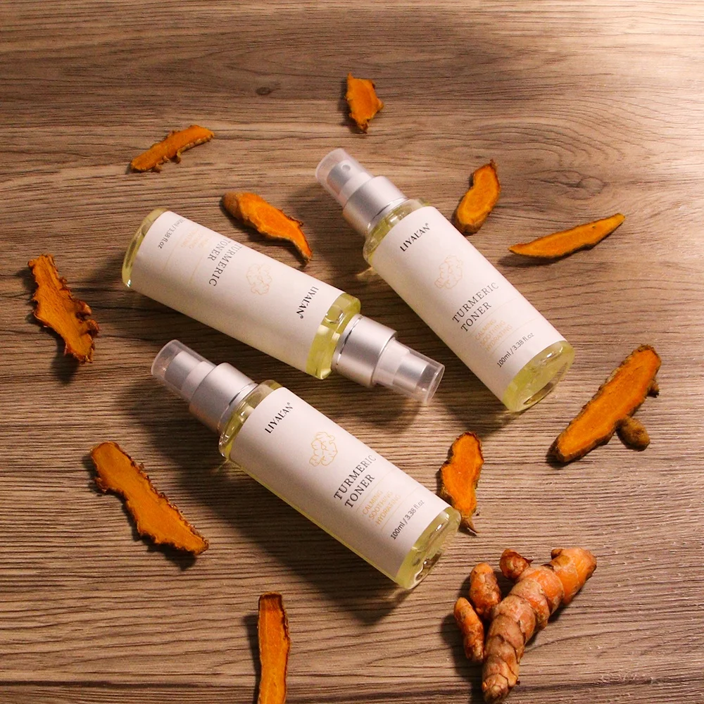 Turmeric Spray Private Label Facial Toner Moisturizing Hydrating Vitamin Turmeric Water Face Mist