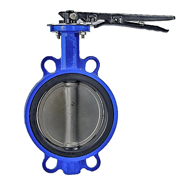 Class 150 Ductile Iron DN50-200 Double 2 Inch wafer Type Butterfly Valve Manufacturer