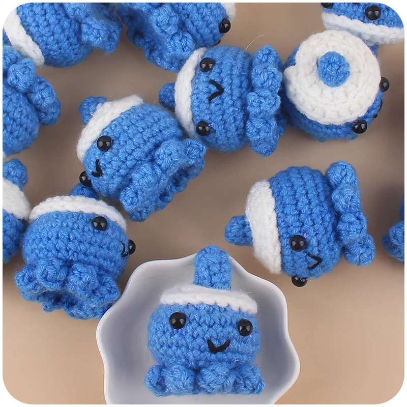 New Arrival Handmade Crochet Octopus Baby Nipple Chain Accessories Pen Making Crochet Beads