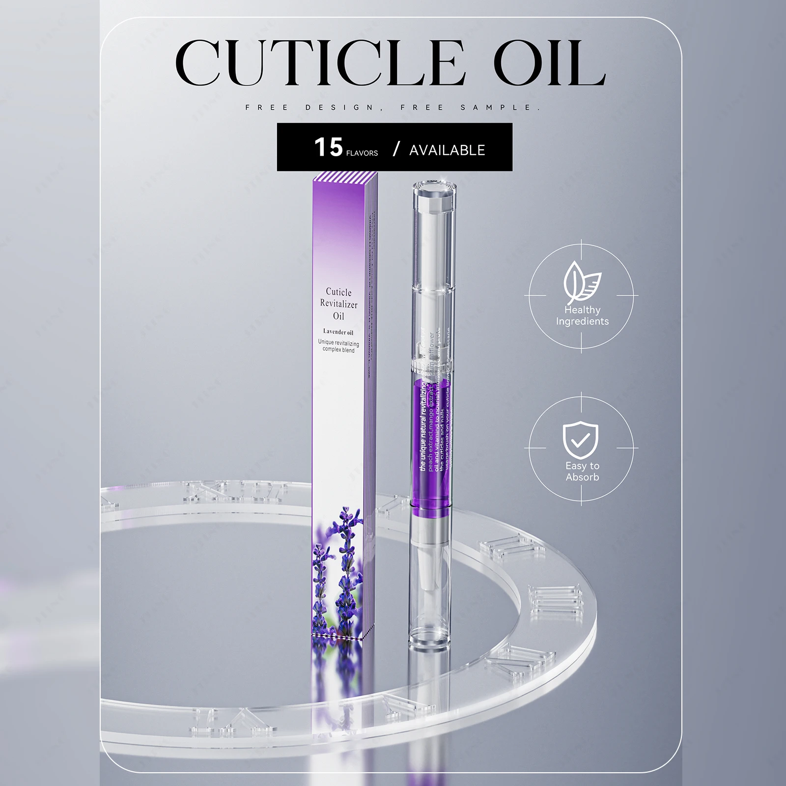 JTING Stock 15 Flavor Nail moisturizing mini cuticle oil pen for nail care health OEM custom logo private label cuticle oil tube