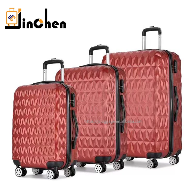 Popular Design ABS Spinner Suitcase Durable Trolley Case 3 pieces Spinner Luggage Sets For Outdoors