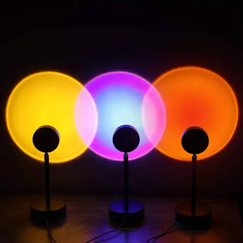 Factory Customize Bedroom Decoration Usb Sunset Light Projection Light Bedroom Sunset Led Light Lamp