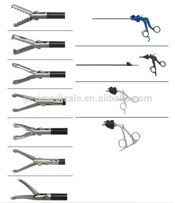 EUPRUN 10MM Reusable Grasping Forceps and Scissors for laparoscopic Surgery