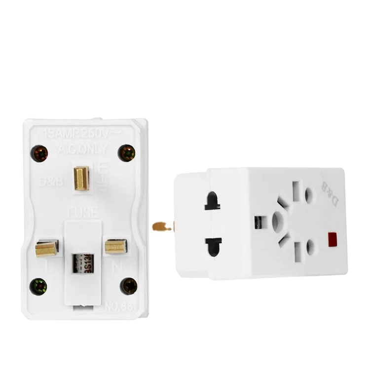 Wholesale UK Type Adapters Travel Adapter Converter Grounded Convenient Worldwide Adaptor