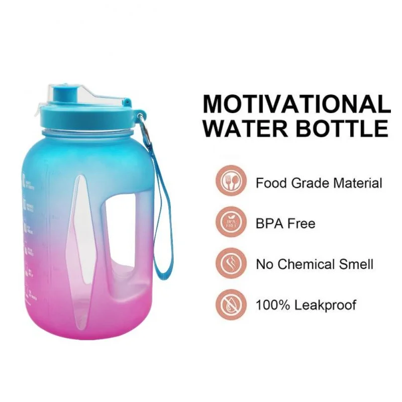 2.2L half gallon water bottle jug, half gallon water bottle with sleeve